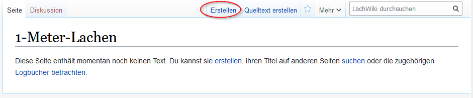 Erstellen auswählen